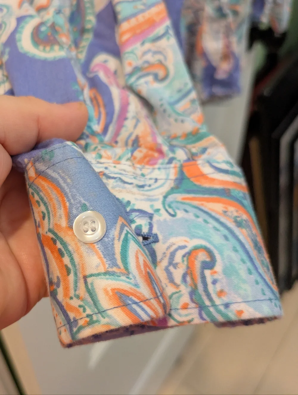 Ruby Rd. Paisley, Periwinkle, Button-Up Shirt - Picture 5 of 10